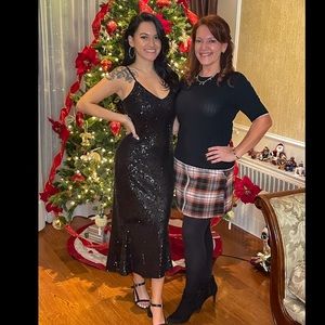 Express sequin midi dress